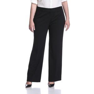 ** Tahari Woman Flat Pants in Black size US 18 NWT
